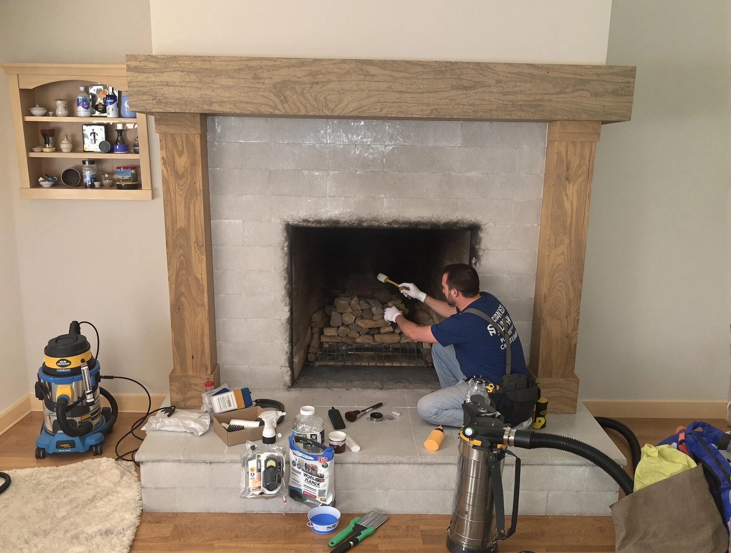 Detailed creosote removal process by Decatur Chimney Sweep in Decatur, GA