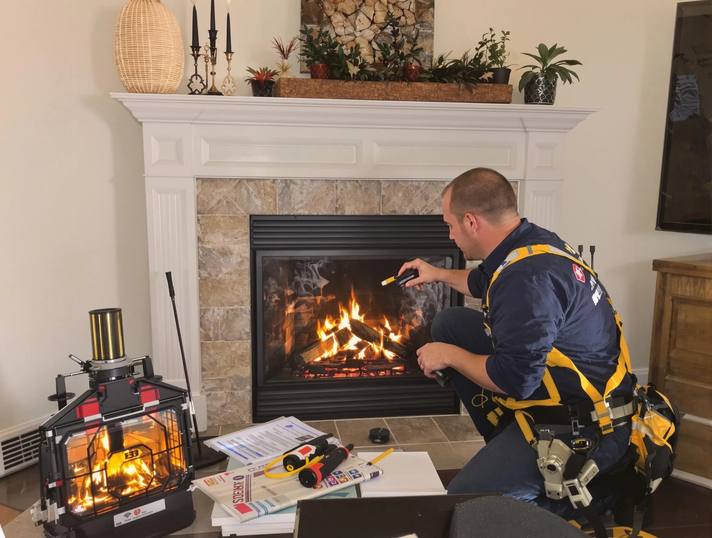 Safety-focused fireplace inspection by Decatur Chimney Sweep in Decatur, GA