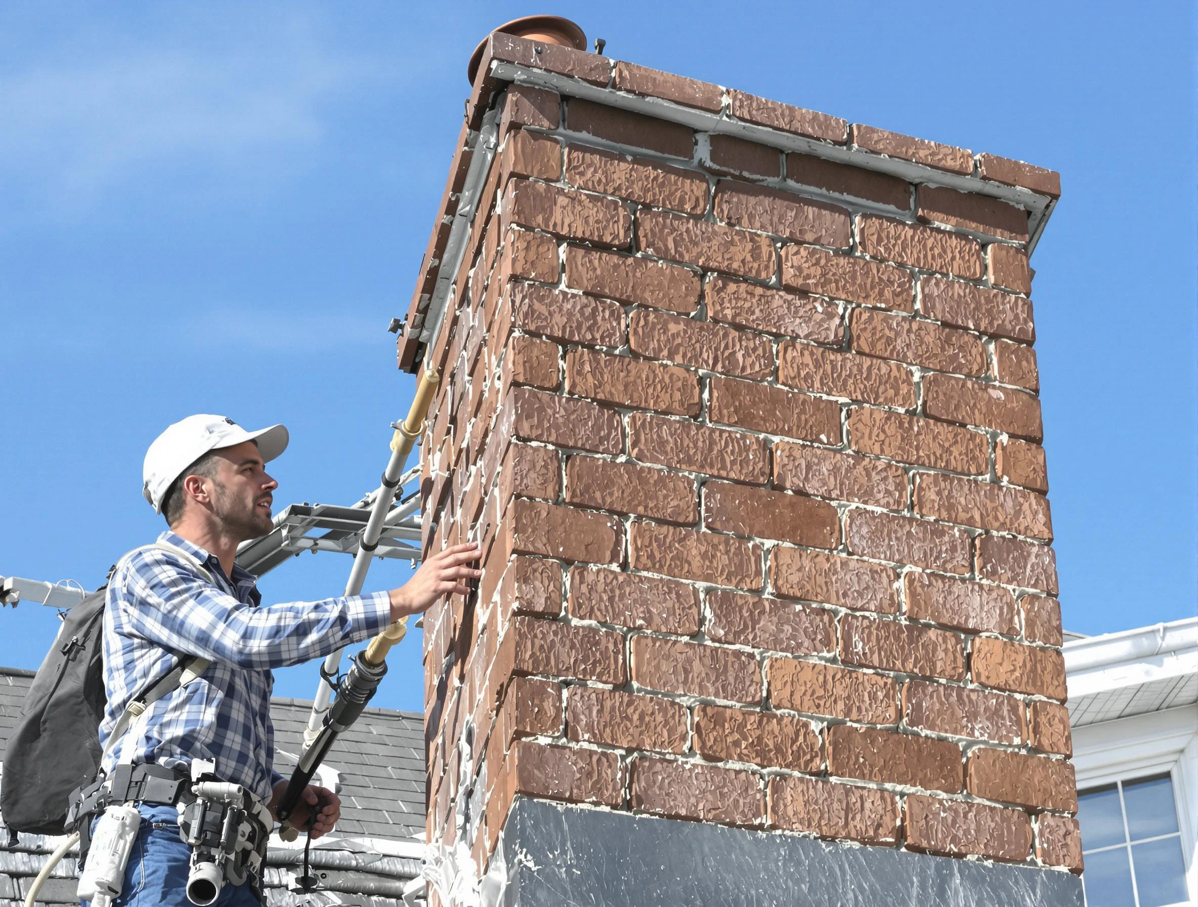 Brickwork for a chimney rebuild by Decatur Chimney Sweep in Decatur, GA