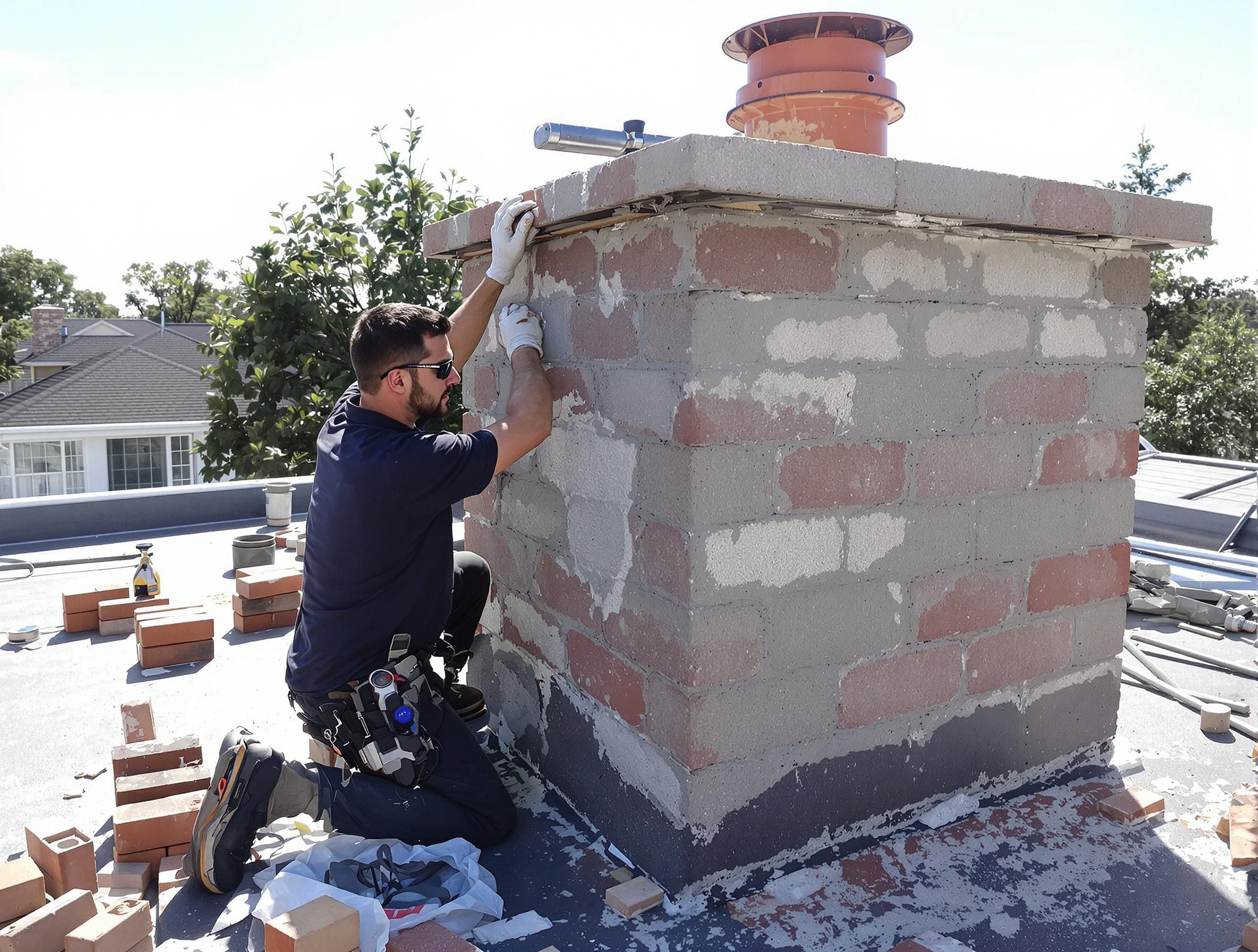 Advanced chimney repair process by Decatur Chimney Sweep in Decatur, GA
