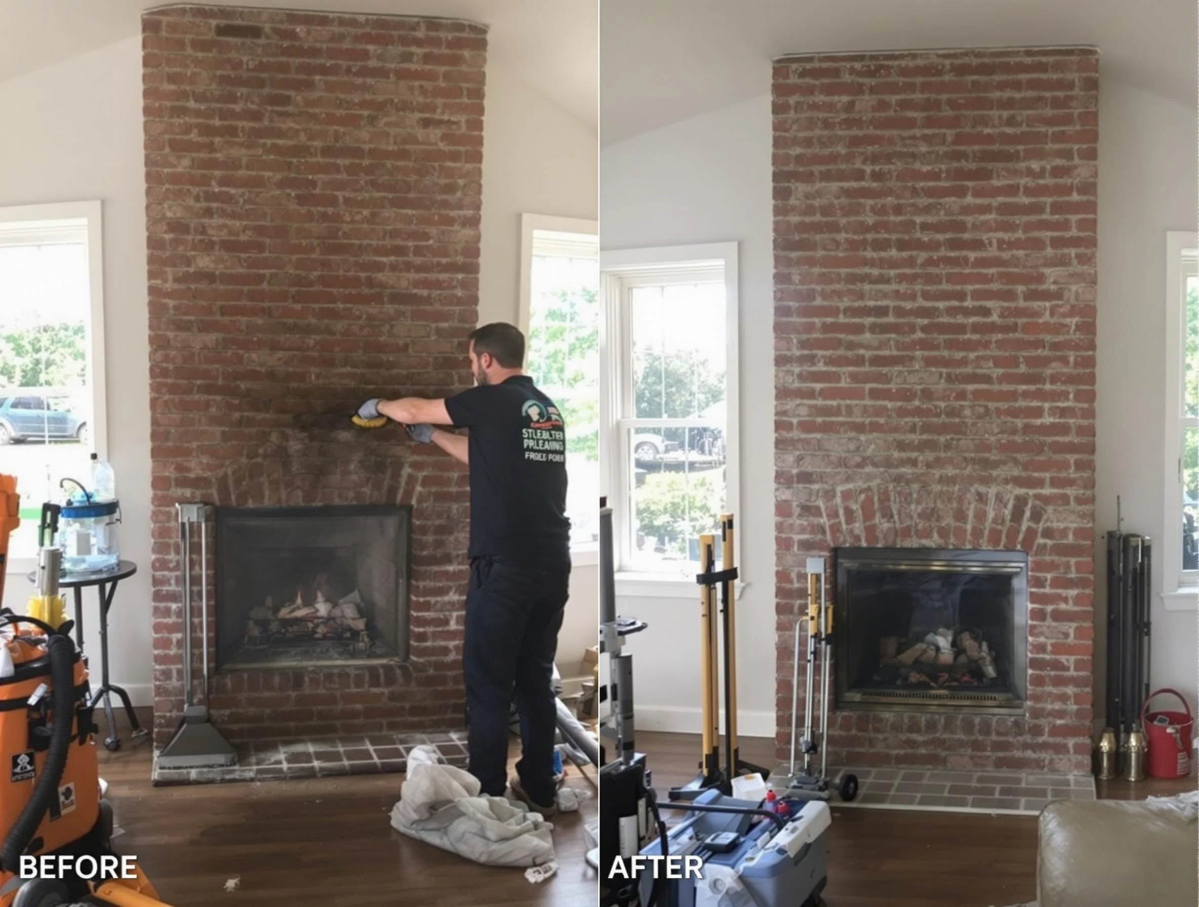 Finished chimney sweeping service by Decatur Chimney Sweep in Decatur, GA